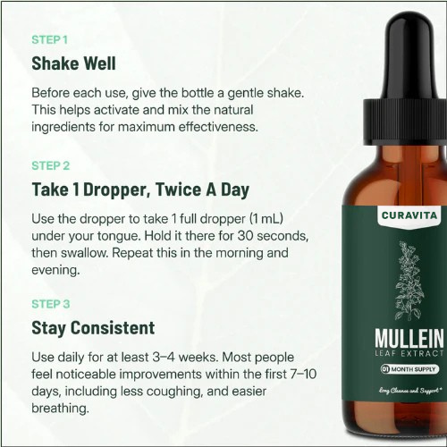 Curavita | Mullein lung detox drops